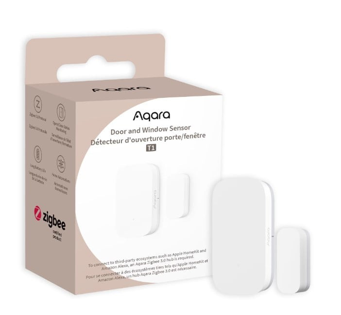 senzor de geam usa aqara door and window sensor t1, zigbee, apple homekit